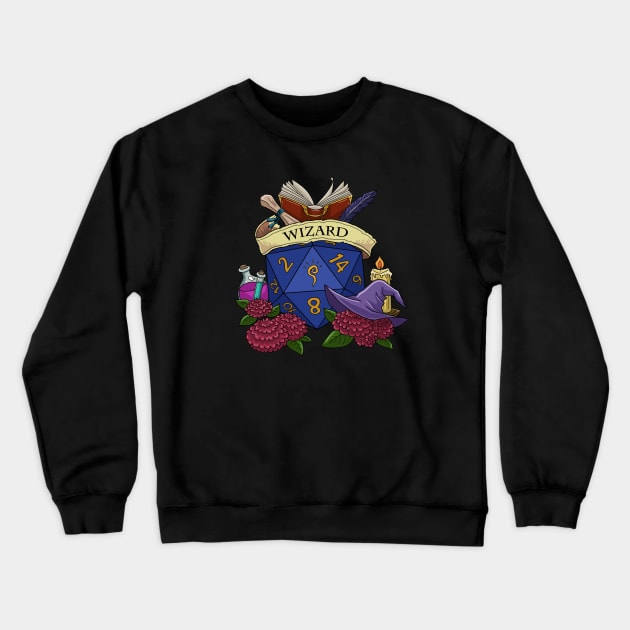 Dice Wizard Crewneck Sweatshirt by Danielle_Mahaffey